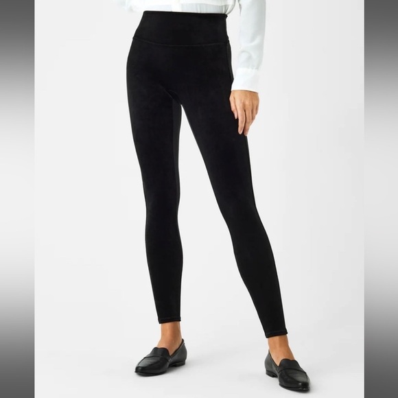 SPANX Black Velvet Leggings - Picture 3 of 8